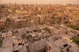 Empty Desert Landscapes Drucke: An image of a sunset scenery at Cairo Egypt