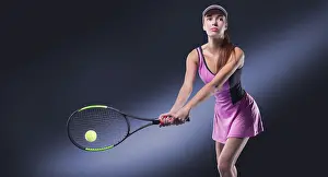 Tennis Player Drucke: Image of a tennis player with a racket