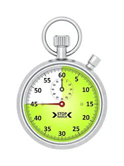 Time Measurement Drucke: An image of a typical stopwatch 45 seconds