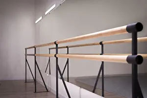 Professional Ballet Dancer Drucke: Image of wooden bars in a dance studio