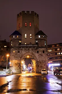 German Cityscape At Night Drucke: Impression of Cologne by night
