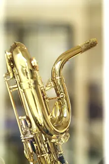 Old Saxophone Drucke: Impression of an old saxophone, section