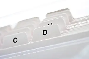 Close Up Images Drucke: Index cards