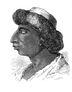 Native American Illustration Drucke: Indians, here an Aztec from Peru