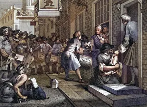Vintage Styled Illustrations Drucke: Industry and Idleness The industrious prentice out of his time