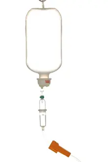 Healthcare Symbolism Drucke: Empty infusion bag