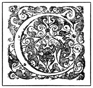 Initial or an initial C, ornamental initial letter