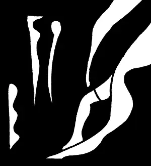 Black And White Drawing Drucke: Ink Pattern Eleven, abstract pattern