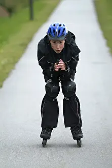Northern Germany Beaches Drucke: Inline skating