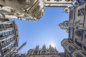 Upper Bavaria Images Drucke: Inner courtyard, frog perspective
