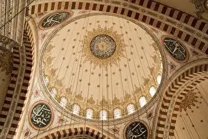 Ottoman Architecture Interior Drucke: Inner view of dome in Ottoman architecture