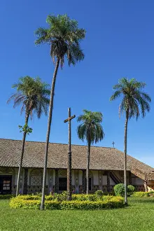 Concepcion Mission Bolivia Drucke: Inner Yard of the mission of Concepcion