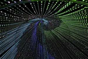Bilder Datiert 20. Januar 2024: Im Inneren des ILLUMI Baum, Il Lichtshow.