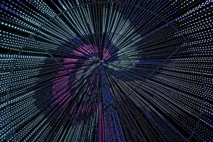 Bilder Datiert 20. Januar 2024: Innerhalb des ILLUMI-Trees, Lichtshow.