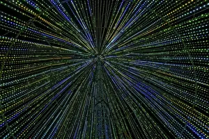 Bilder Datiert 20. Januar 2024: Im Inneren des ILLUMI Baum, Lichtshow.
