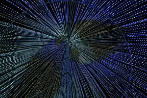 Bilder Datiert 20. Januar 2024: Im Inneren des Illumi Baums, Lichtshow.