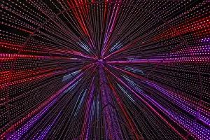Empty City Streets At Night Drucke: Inside the illumi tree, light show