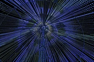 Bilder Datiert 20. Januar 2024: Im Inneren des Illumi Baumes, Lichtshow.