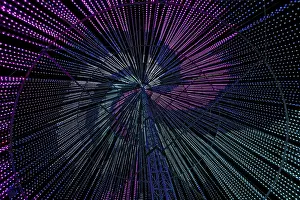 Empty City Streets At Night Drucke: Inside the illumi tree, light show