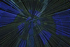 Illuminated Urban Environment Drucke: Inside the illumi tree, light show