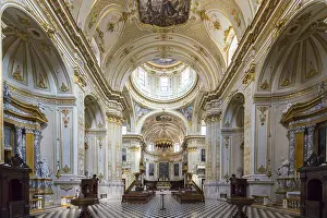 Drucke von Innenansicht Kathedrale von Bergamo, Bergamo, Provinz Bergamo, Lombardei, Italien Bergamo Drucke: Innenansicht Dom von Bergamo
