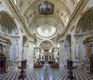 Drucke von Innenansicht der Kathedrale von Bergamo, Bergamo, Provinz Bergamo, Lombardei, Italien Bergamo Drucke: Innenansicht der Kathedrale von Bergamo.