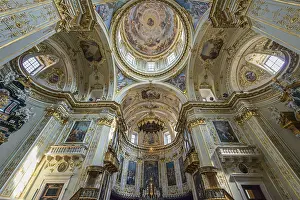 Drucke von Innenansicht Kathedrale von Bergamo, Bergamo, Provinz Bergamo, Lombardei, Italien Bergamo Drucke: Innenansicht der Kathedrale von Bergamo.