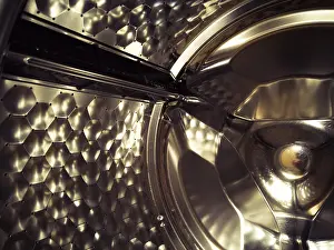 Deserted Laundry Room Drucke: Inside the washing machine drum