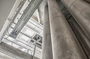 Industrial Production Line Drucke: Interior of automatic line for the production of feed