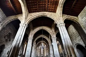 Historic Church Building Drucke: Interior of the cathedral of spain