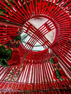Usbekistan Drucke: Innenausstattung der Jurte