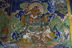 Deserted Abbey In Asia Drucke: Interior of the Garphu monastery
