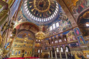 Balkan Peninsula Architecture Drucke: Interior of Holy Trinity Cathedral in Sibiu