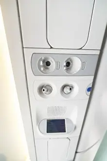 Aviation Industry Photo Drucke: Interior inside of the plane. Air conditioning