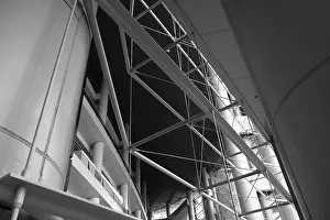 Modern Building Interior Drucke: Interior of modern building with nobody