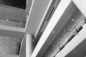 Modern Building Interior Drucke: Interior of modern building with nobody