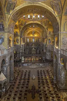 St Marks Square Venice Drucke: Interior of St. Mark's Cathedral