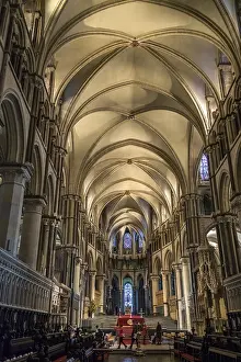 Drucke von Innenansicht der Canterbury-Kathedrale Die Kathedrale Von Canterbury, Die Abtei St. Augustinus Und Die Kirche St. Martin. Drucke: Innenansicht der Canterbury-Kathedrale