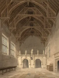 Digital Restoration Work Drucke: Interior View of the Hall at Rushton