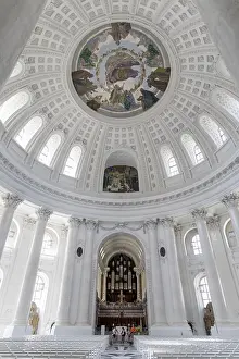 Central Europe Sacred Building Drucke: Interior view with the large dome in St