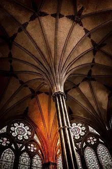 Salisbury Cathedral Interior Drucke: Interior View of Salisbury Cathedral