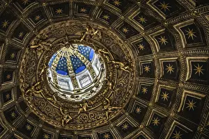 Deserted Catholic Church Drucke: Interior view of Sienna Cathedral