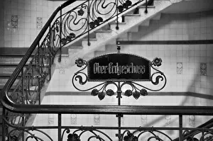 German Urban Landmarks Drucke: Interior view, sign upper ground floor