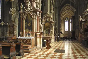 Christian Altar Decorations Drucke: Interior view, St. Stephen's Cathedral