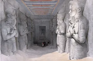 Egyptian Temple Complexes Drucke: Interior view of the temple of Abu Simbel