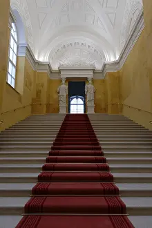German Federal Republic Building Drucke: Interior view, Yellow Staircase