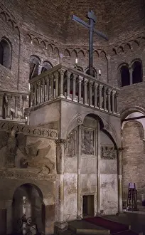 Drucke von Innenräume der Kirchen von Santo Stefano, auch die sieben Schwestern in Bologna, Italien genannt Bologna Drucke: Innenräume der Santo Stefano Kirchen.