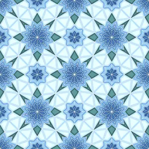 Islamic Geometric Pattern Drucke: Islamic geometric seamless vector pattern