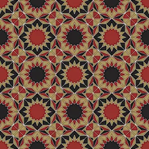 Islamic Geometric Pattern Drucke: Islamic geometric seamless vector pattern