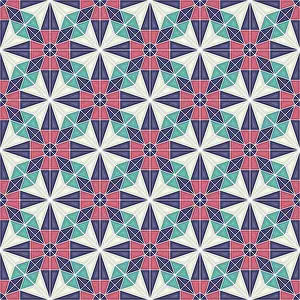 Islamic Geometric Pattern Drucke: Islamic geometric seamless vector pattern